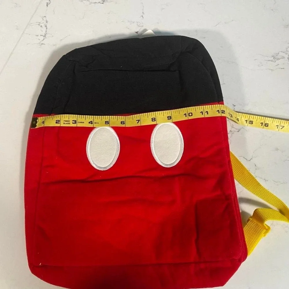 NWT‎ vintage Disney Store Mickey Mouse Backpack – Red & Black with Yellow Straps